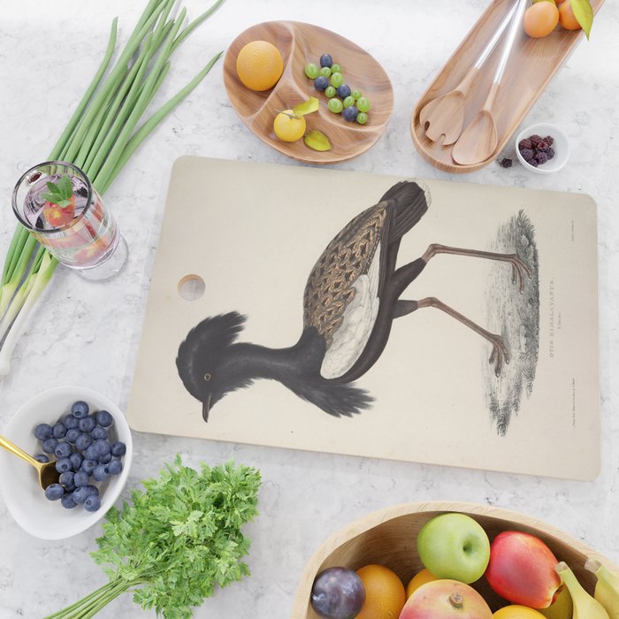 Himalayan bustard by Elizabeth Gould from "A Century of Birds from the Himalaya Mountains," 1831 Cutting Board Gallery Image 2