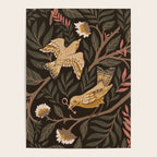 Secret Garden Spring Birds - Forest Green Poster Gallery Image 4