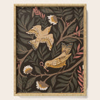 Secret Garden Spring Birds - Forest Green Serving Tray Gallery Image 1
