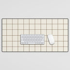 Grid (Cream/Chocolate) Desk Mat Gallery Image 1