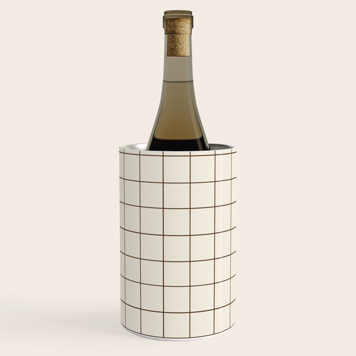 Grid (Cream/Chocolate) Wine Chiller Gallery Image 1