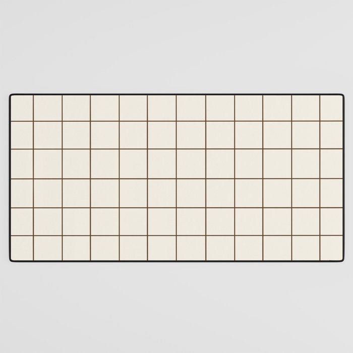Grid (Cream/Chocolate) Desk Mat Gallery Image 3