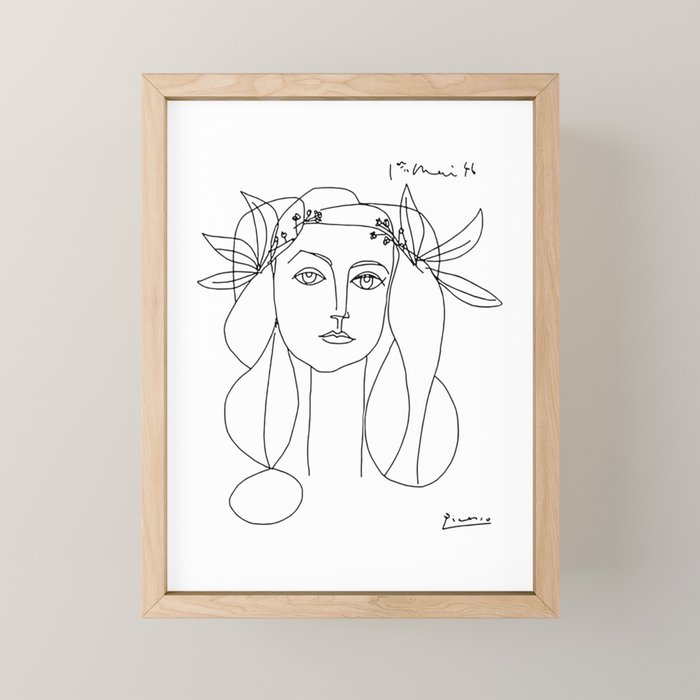 Pablo Picasso War And Peace 1952 Artwork T Shirt, Sketch Mini Art Print Gallery Image 1
