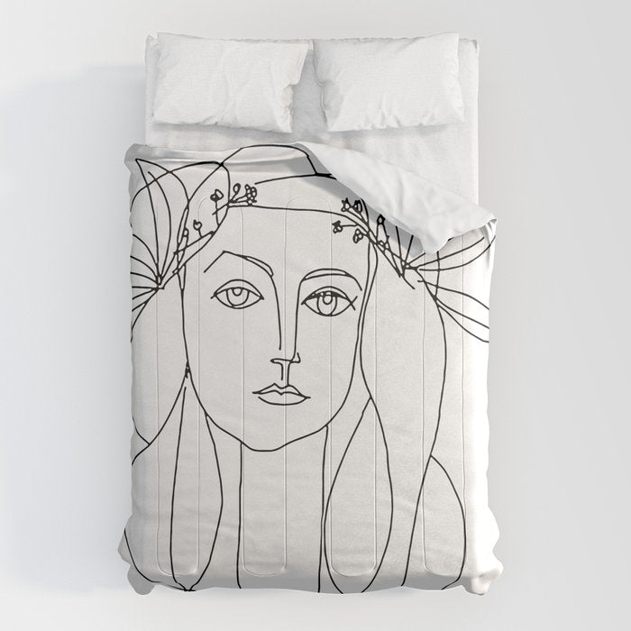 Pablo Picasso War And Peace 1952 Artwork T Shirt, Sketch Comforter Gallery Image 1