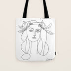 Pablo Picasso War And Peace 1952 Artwork T Shirt, Sketch Tote Bag Gallery Image 1