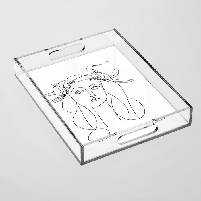 Pablo Picasso War And Peace 1952 Artwork T Shirt, Sketch Acrylic Tray Gallery Image 1