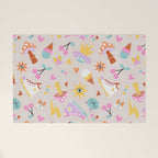 Pastel Nostalgic Doodles - Retro Teen Pattern Welcome Mat Gallery Image 1