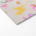 Pastel Nostalgic Doodles - Retro Teen Pattern Welcome Mat Gallery Image 2