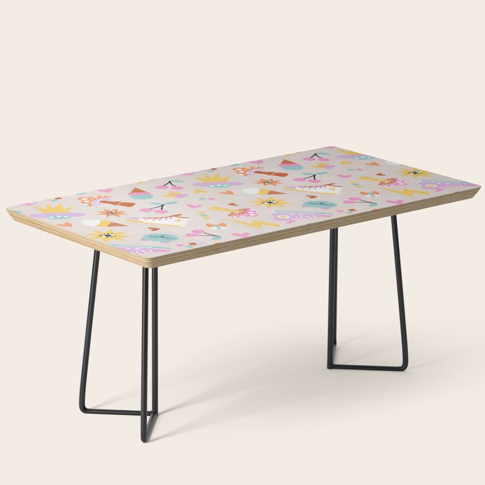 Pastel Nostalgic Doodles - Retro Teen Pattern Coffee Table Gallery Image 1