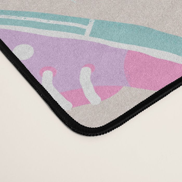 Pastel Nostalgic Doodles - Retro Teen Pattern Desk Mat Gallery Image 4