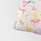 Pastel Nostalgic Doodles - Retro Teen Pattern Pillow Sham Gallery Image 4