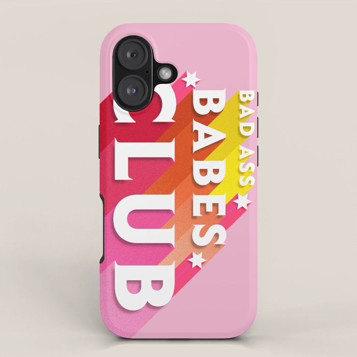 Bad Ass babes club in pink iPhone Case Gallery Image 1