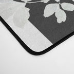 Bold pink watercolor roses floral black white stripes Desk Mat Gallery Image 4