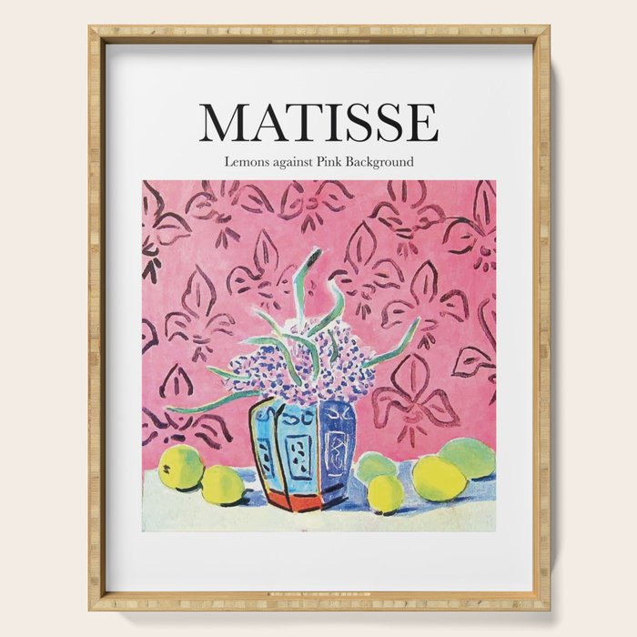 Lemons against Pink Background by Henri Matisse - Artwork Design Serving Tray Gallery Image 1