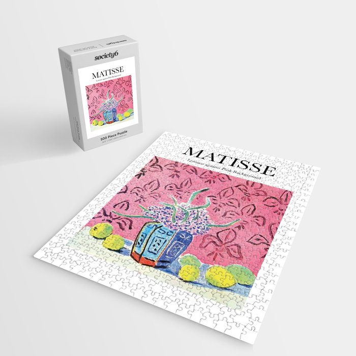Lemons against Pink Background by Henri Matisse - Artwork Design Jigsaw Puzzle Gallery Image 2