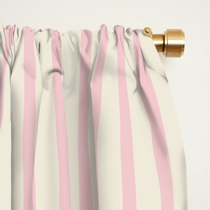 Pink Striped Window Curtain Gallery Image 2