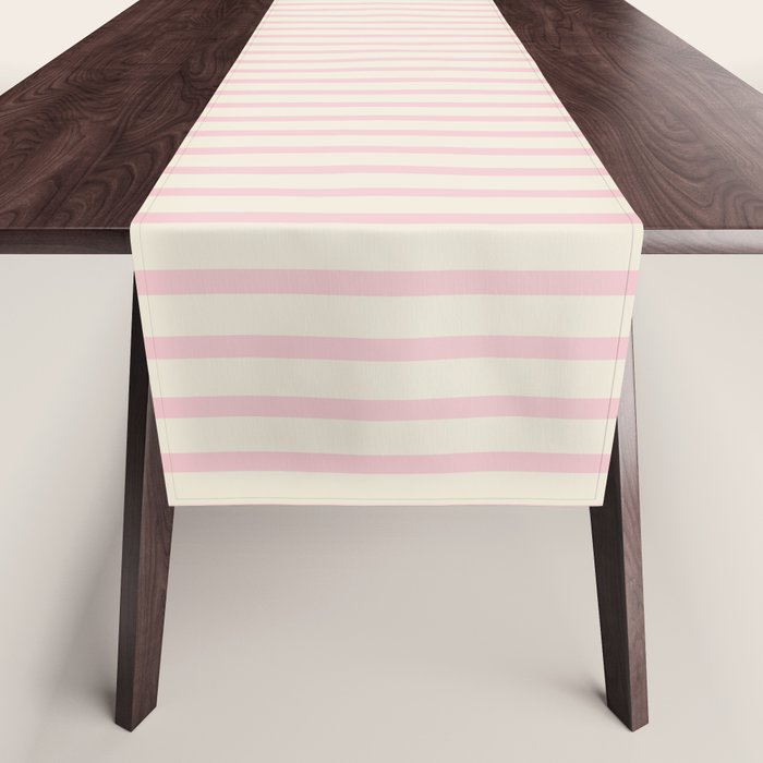 Pink Striped Table Runner Gallery Image 1