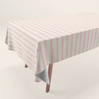 Pink Striped Tablecloth Gallery Image 1