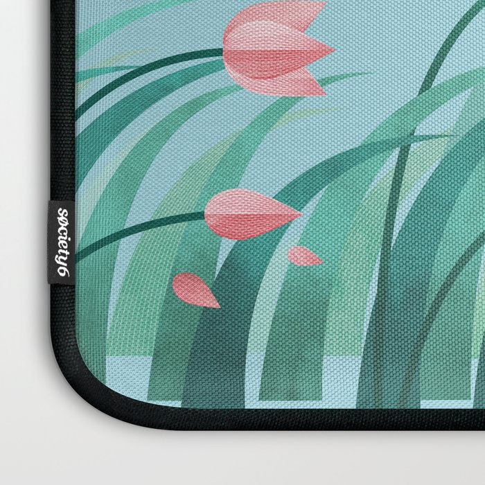 Rabbit Resting, Sky Blue Version Laptop Sleeve Gallery Image 3