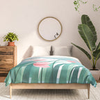 Rabbit Resting, Sky Blue Version Comforter Gallery Image 3