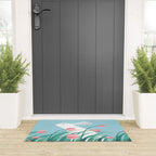 Rabbit Resting, Sky Blue Version Welcome Mat Gallery Image 3