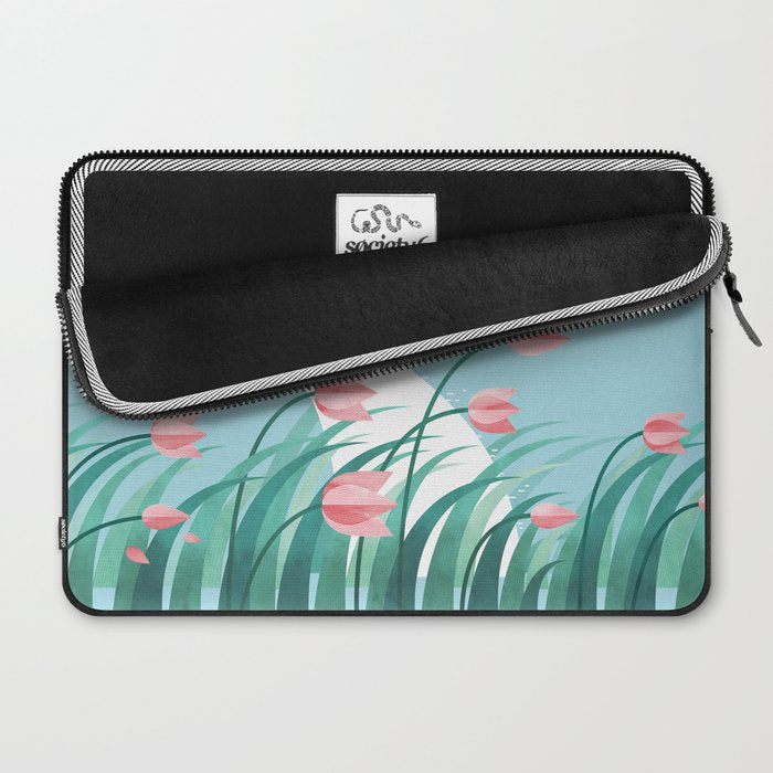 Rabbit Resting, Sky Blue Version Laptop Sleeve Gallery Image 2