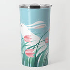 Rabbit Resting, Sky Blue Version Travel Mug Gallery Image 1