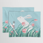 Rabbit Resting, Sky Blue Version Placemat Gallery Image 1