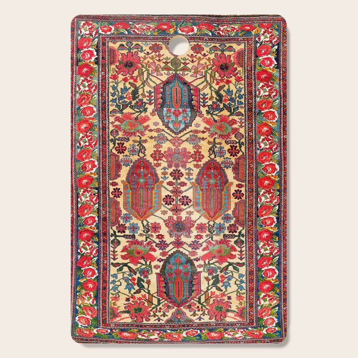Bakhtiari West Persian Carpet Print Cutting Board Gallery Image 1