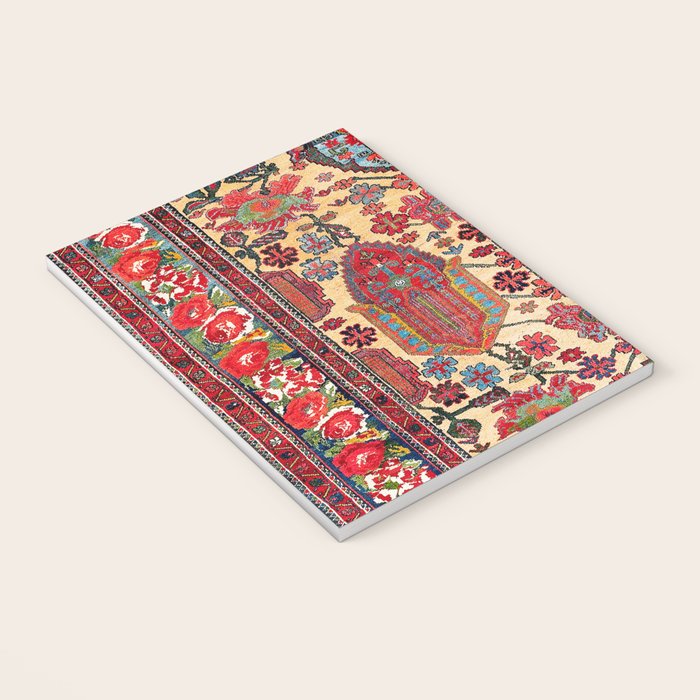 Bakhtiari West Persian Carpet Print Notebook Gallery Image 3