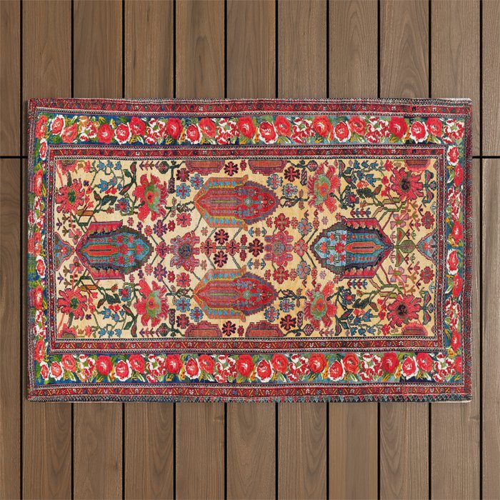 Bakhtiari West Persian Carpet Print Outdoor Rug Gallery Image 1