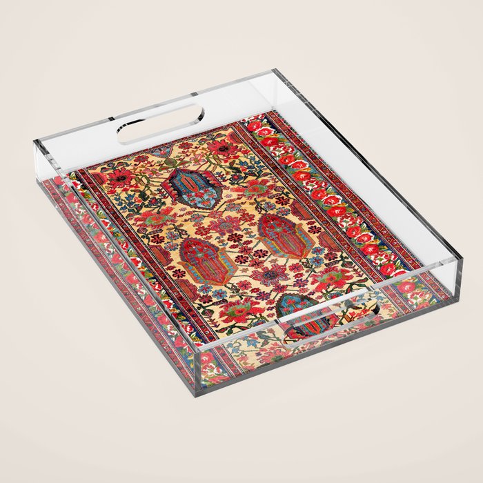 Bakhtiari West Persian Carpet Print Acrylic Tray Gallery Image 1