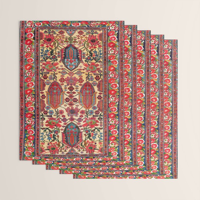 Bakhtiari West Persian Carpet Print Wrapping Paper Gallery Image 3