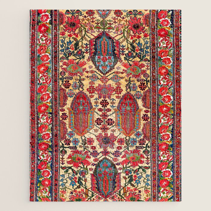 Bakhtiari West Persian Carpet Print Jigsaw Puzzle Gallery Image 1