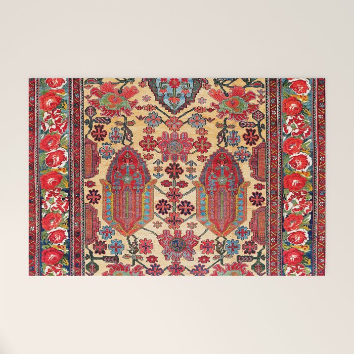 Bakhtiari West Persian Carpet Print Welcome Mat Gallery Image 1