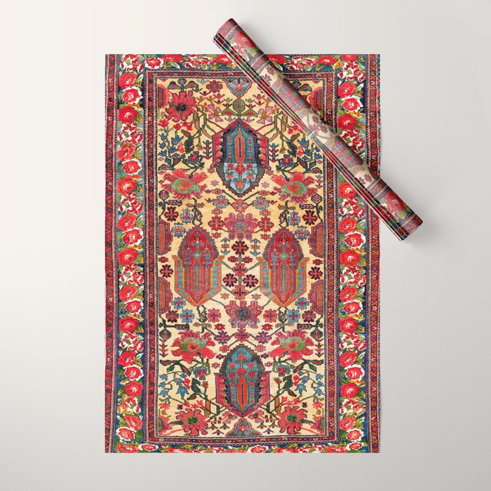 Bakhtiari West Persian Carpet Print Wrapping Paper Gallery Image 1