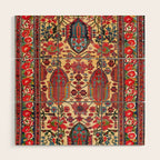 Bakhtiari West Persian Carpet Print Wood Wall Art Gallery Image 1
