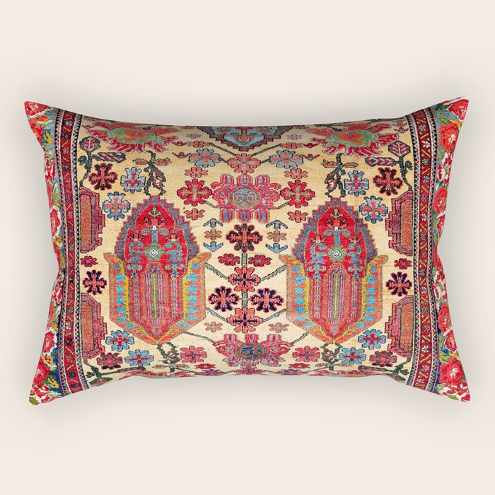 Bakhtiari West Persian Carpet Print Rectangular Pillow Gallery Image 1