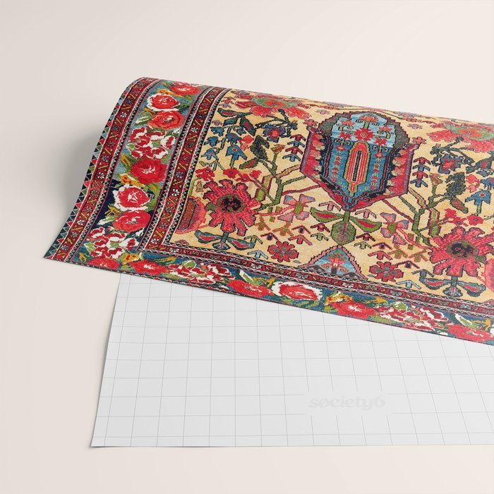 Bakhtiari West Persian Carpet Print Wrapping Paper Gallery Image 2