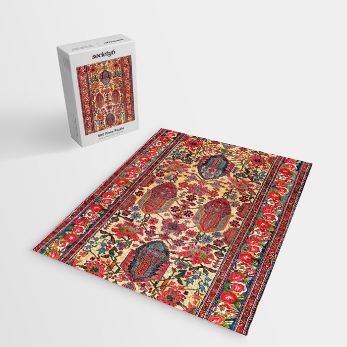 Bakhtiari West Persian Carpet Print Jigsaw Puzzle Gallery Image 2