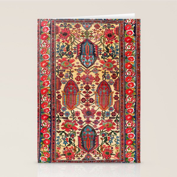 Bakhtiari West Persian Carpet Print Stationery Card Gallery Image 2