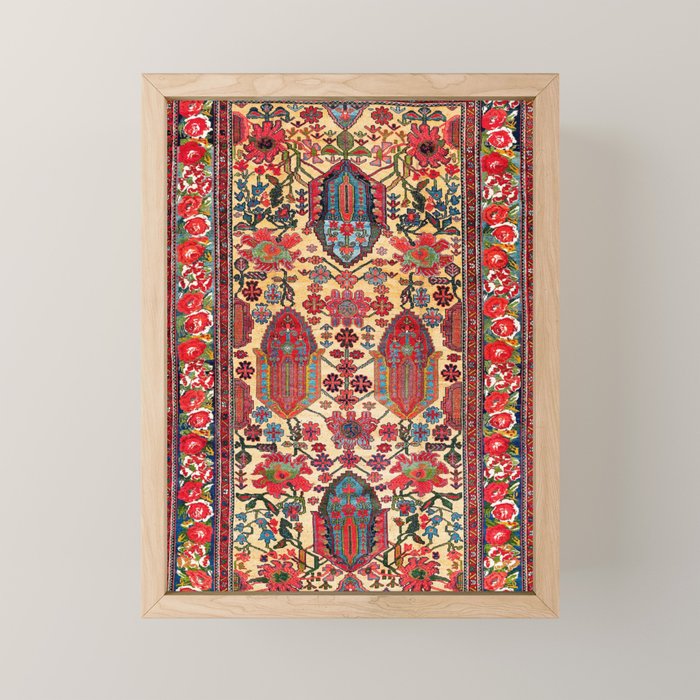Bakhtiari West Persian Carpet Print Mini Art Print Gallery Image 1