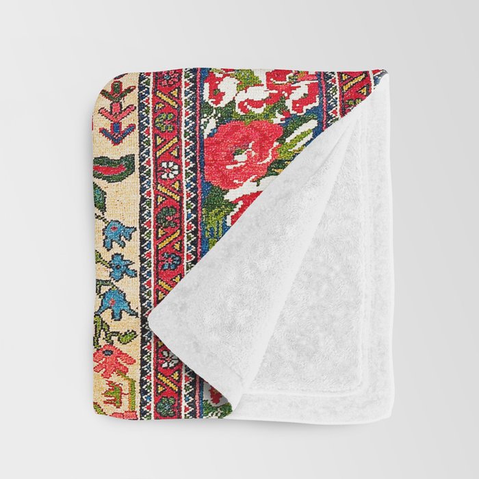Bakhtiari West Persian Carpet Print Throw Blanket Gallery Image 3
