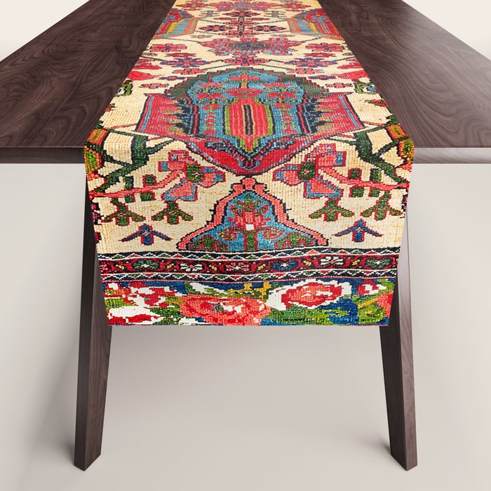 Bakhtiari West Persian Carpet Print Table Runner Gallery Image 1