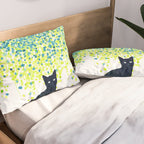 Cat in the garden under willow tree Pillow Sham Gallery Image 2