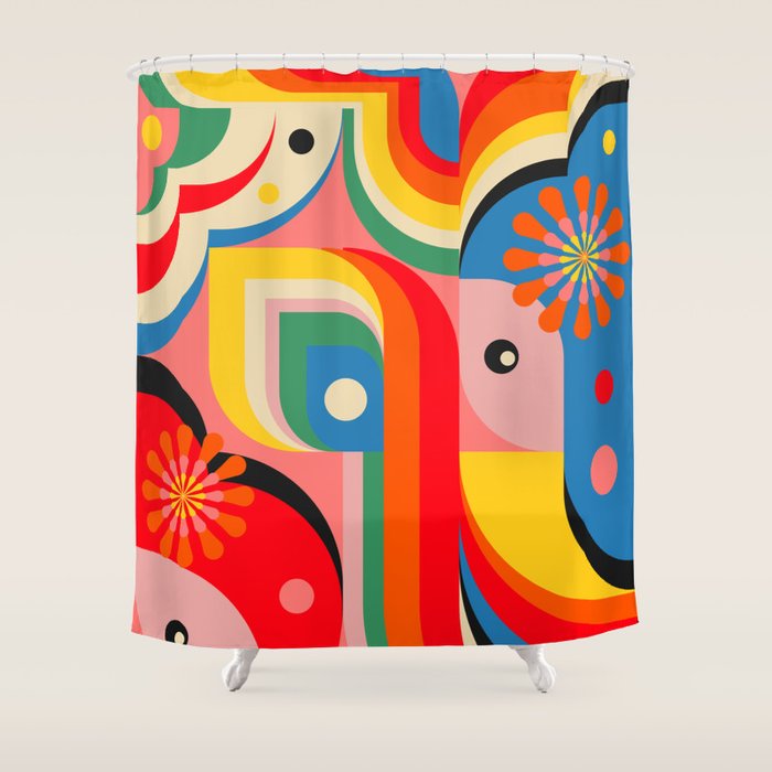 Red Shower Curtain Gallery Image 1