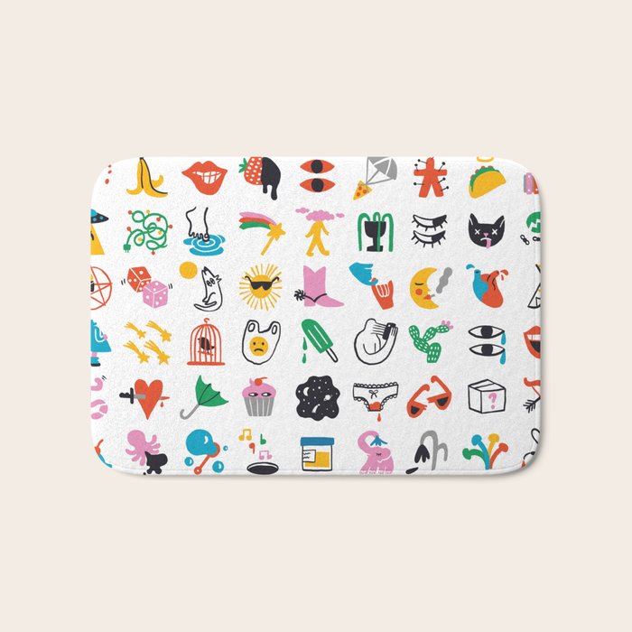 Relevant Symbols Bath Mat Gallery Image 1
