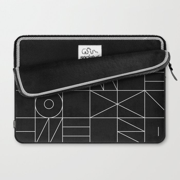 My Favorite Geometric Patterns No.9 - Black Laptop Sleeve Gallery Image 2