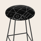 My Favorite Geometric Patterns No.9 - Black Stool Gallery Image 2