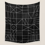 My Favorite Geometric Patterns No.9 - Black Wall Tapestry Gallery Image 4